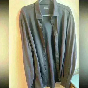 Untuckit men’s gray long sleeve 100% cotton button down size XL